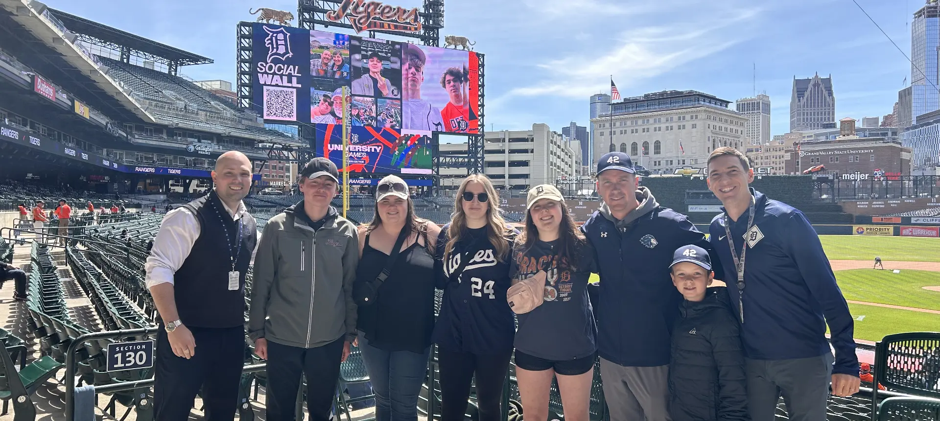 Family at Detroit Tigers Game