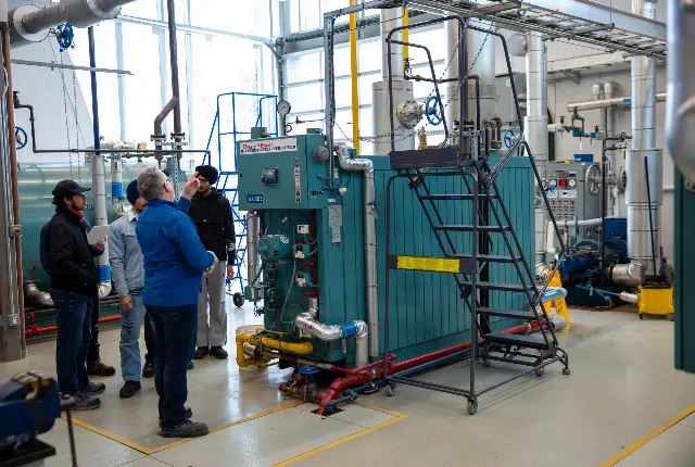 CPET students in Steam Boiler Lab