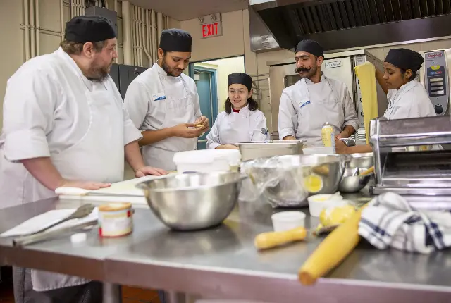 CULX students in Culinary Kitchen